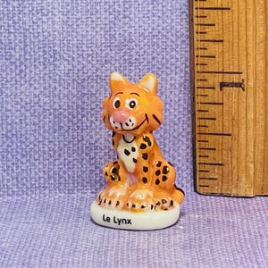 Maleńki Ryś Dżungla Kot Zwierzęta Zoo Kreskówka Zwierzę Safari Afryka Mini Francuskie Figurki Feve Miniatury Domków dla Lalek Q3