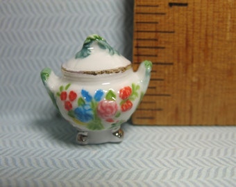 Palace Ceramics - Floral Tureen Casserole Compote from Strasbourg - French Feve Feves Porcelain Dollhouse Miniatures Figures DD17
