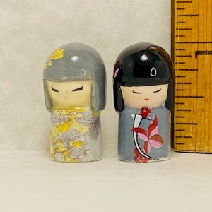 KOKESHI Japanese Dolls Doll Kimmidol Japan Good Luck Wish Art Traditional Toys - French Feve Feves Figurines Doll House Miniatures Q201