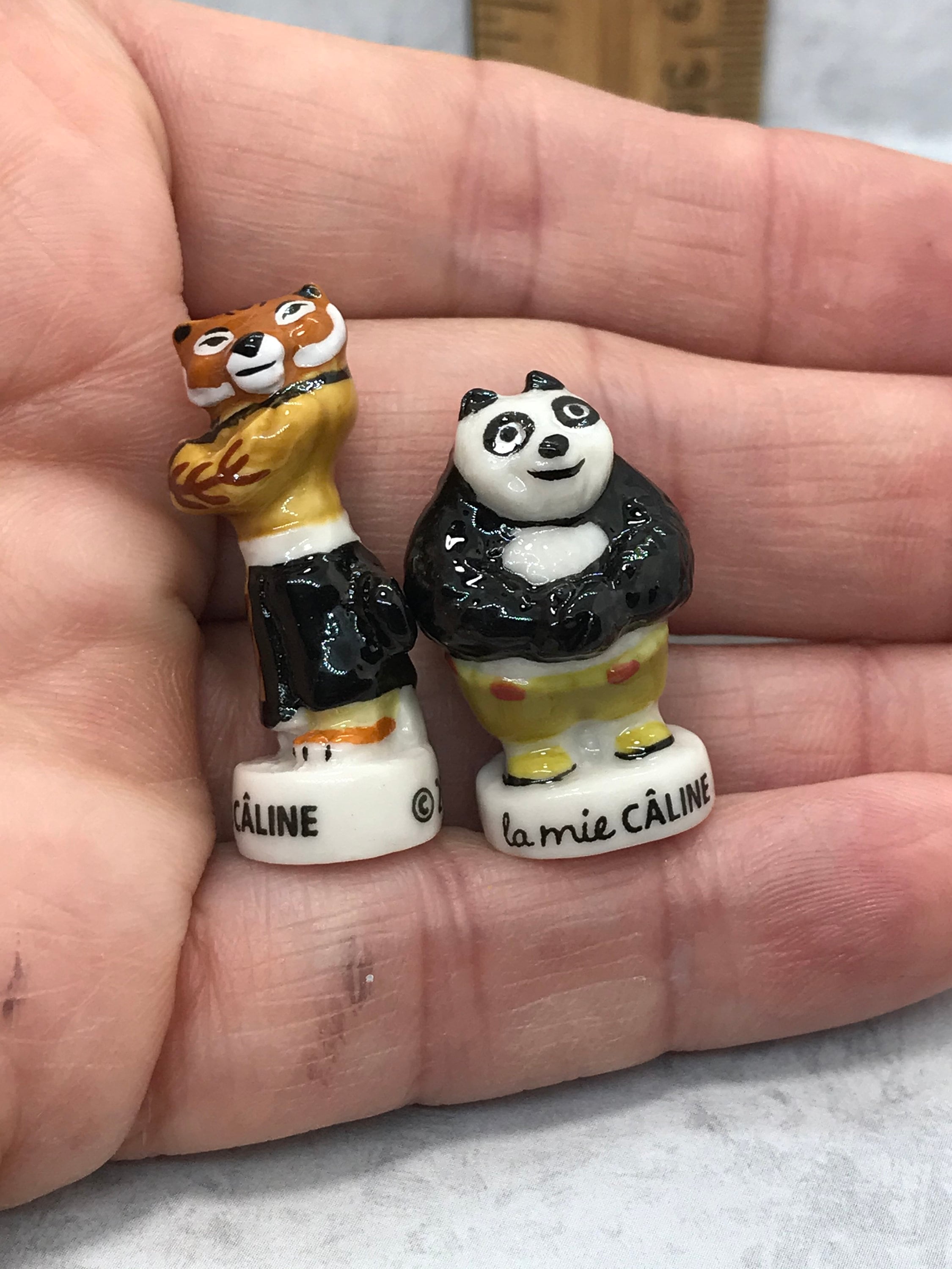 Tiny KUNG FU PANDA Disney Movie Figurines Po & Tigress - French