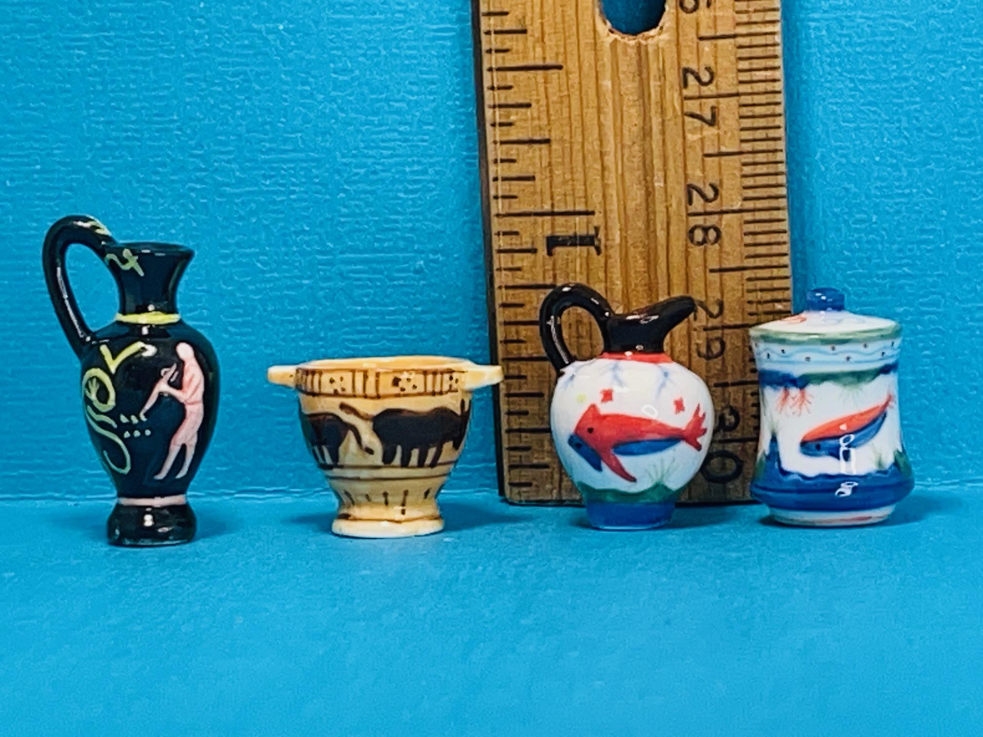 4 古代ローマのピッチャー、ボウル、水差し、瓶、キャニスター