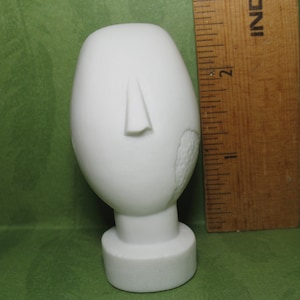 LARGE Cycladic Idol Head Sculpture Statue Museum Art  - Feve Feves Porcelain Figurines Dollhouse Miniature mini figure MAXI