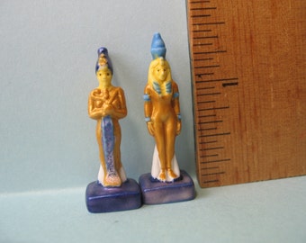Rea GYLLENE GUDAR Egyptiska Faraoskatter Gudinna, Gud och Sarkofag Egyptiska Konstföremål Franska Fester Dockhusminiatyrer H11