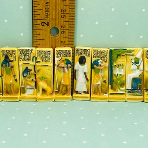 EGYPTIAN Hunefer&#39;s PAPYRUS Book of the Dead Ancient Egypt Wall Art Museum Sculpture - French Feve Feves Porcelain Dollhouse Miniatures WW23