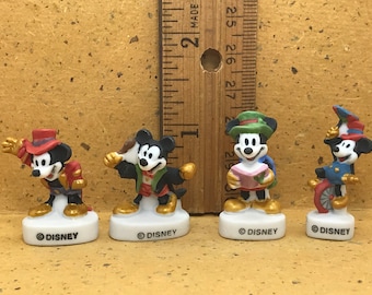 Disney's MICKEY MOUSE Fashion Classic Outfits  - French Feve Feves Porcelain Figurines Dollhouse Miniature WW21