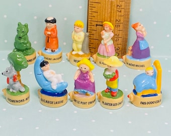 French Children's Songs  Nursery Rhymes Au Clair De La Lune  Frere Jacques French Feve Feves Figurines Dollhouse Miniatures U26