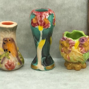 Emile GALLE Cameo Vetro Opere d'arte Ceramica Vasi Vaso Fioriera Museo Art Nouveau - Francese Feve Feves Porcellana Miniature per case delle bambole YY100