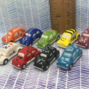 Tiny VW Beetle Bug Bugs Cars Citroen 2CV  French Feve Feves Dollhouse Miniatures Miniatures Car Auto xx39