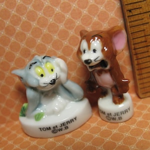 TOM & JERRY Kot i mysz Cartoon MGM Hanna Barbera - French Feve Feves Figurka Doll House Miniatures Y26