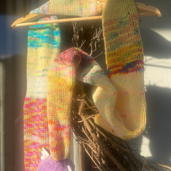 Lamas n Rainbows stash Buster foulard, foulard à fibres mélangées, foulard pompon, foulard tube