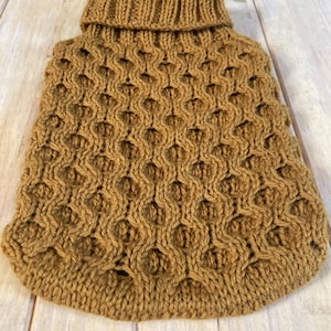 Yellow honey comb pattern hot water bottle cover knit with 100% wool