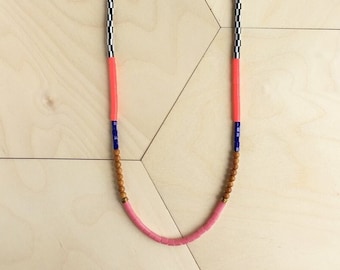 Bel Air Necklace, colourful statement beaded necklace