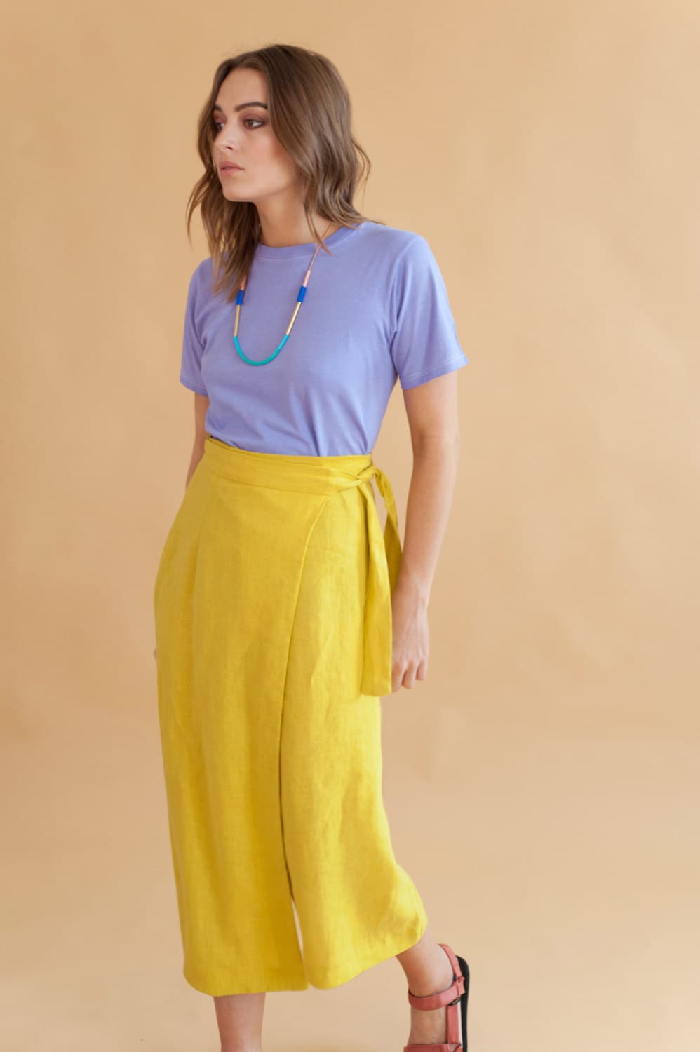 Mustard Wrap Skirt Etsy