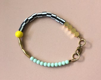 Hexagon Bracelet - Mint Green