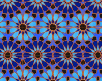 Hand Painted Moroccan Tiles  Ceramic Accent Tiles  Kitchen Backsplash Tiles  Decorative Tiles Moroccan Coasters  Turquoise and Cobalt