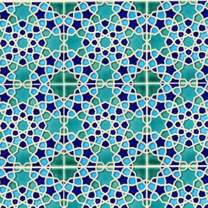 Kitchen Tiles - Moroccan Backsplash - Bathroom Tiles - Hand Painted Tiles - Kitchen Remodel - Blue and Green Tiles - Moroccan Style