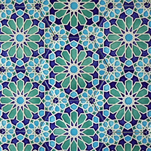 Kitchen Backsplash Tiles Moroccan Tiles  Bathroom Tiles Hand Painted Tiles  Kitchen Remodel Blue and Green Tiles  Moroccan Style