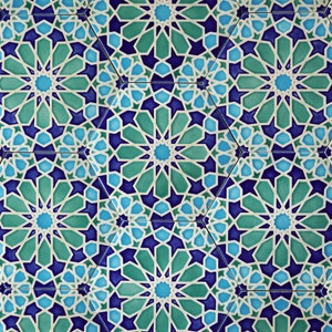 Kitchen Backsplash Tiles  Moroccan Tiles  Bathroom Tiles Hand Painted Tiles  Kitchen Remodel Blue and Green Tiles  Moroccan Style