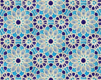 Hand Painted Moroccan Tiles - Bathroom Tiles - Ceramic Accent Tiles - Kitchen Backsplash Tiles - Decorative Tiles - Moroccan Coasters