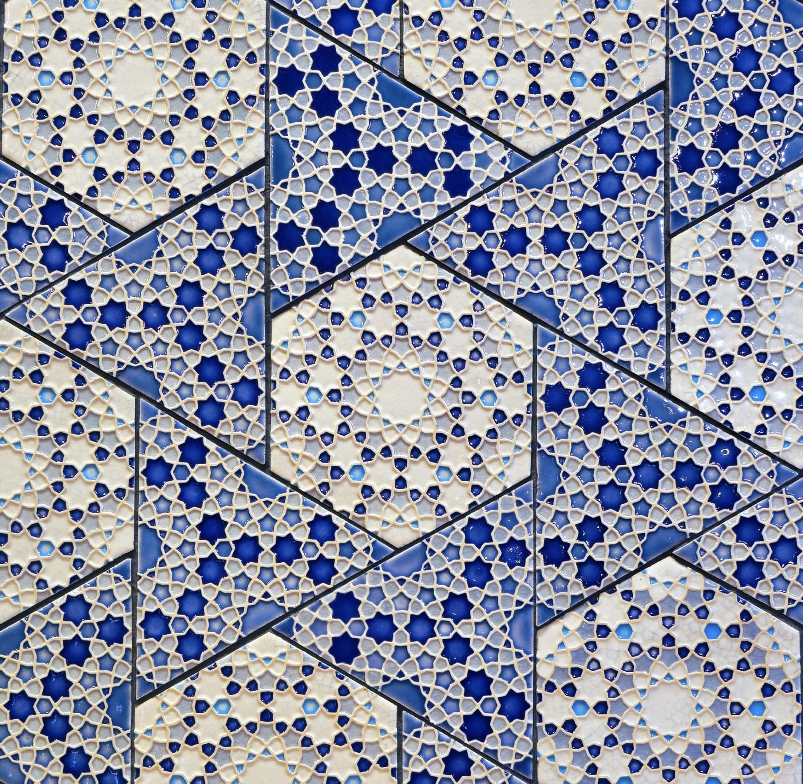 Moroccan Tile Mosaic - Backsplash Tiles - Blue and White Tile- Wall ...