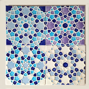 Moroccan Tile Backsplash Blue and White Kitchen Tiles Bathroom Tiles Hand Painted Tiles Kitchen Remodel Moroccan Style Coasters image 8