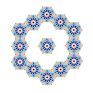 Blue and White Tiles Moroccan Tiles Hand Painted Tiles Kitchen Backsplash Tiles Ceramic Tiles Hexagonal Tiles Moroccan Trivet image 6
