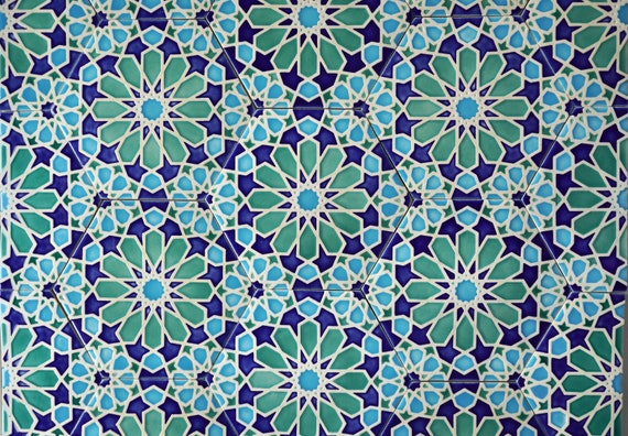 Green Morrocan Tile Backsplash