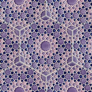 Purple Moroccan Tiles - Backsplash Tiles - Kitchen Tile - Bathroom Tile - Shower Tile - Moroccan Coaster  - Ceramic Tiles - Geometric Tiles