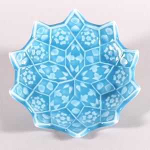 Turquoise Star Ring Dish - Lotus Flower Ceramic Soap Dish - Sushi Plate - Spoon Rest