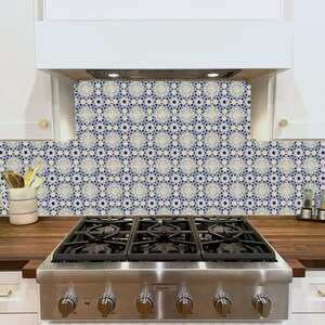 Moroccan Tile Backsplash Blue and White Kitchen Tiles Bathroom Tiles Hand Painted Tiles Kitchen Remodel Moroccan Style Coasters image 4