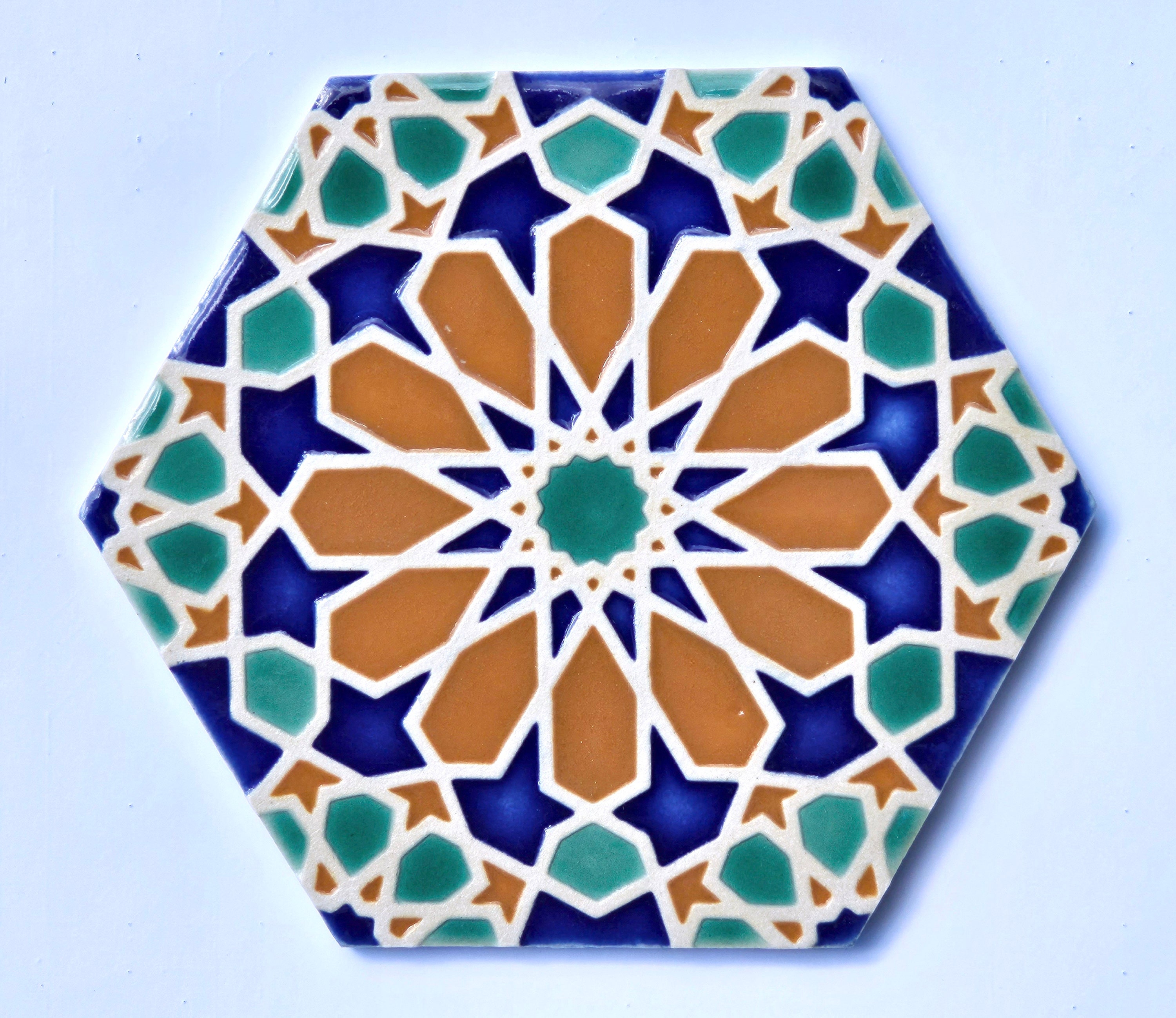 Hand Painted Moroccan Tiles Orange Tiles Ceramic Accent Tiles Kitchen Backsplash Tiles