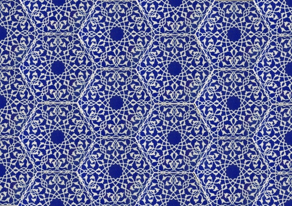 cobalt blue backsplash tiles