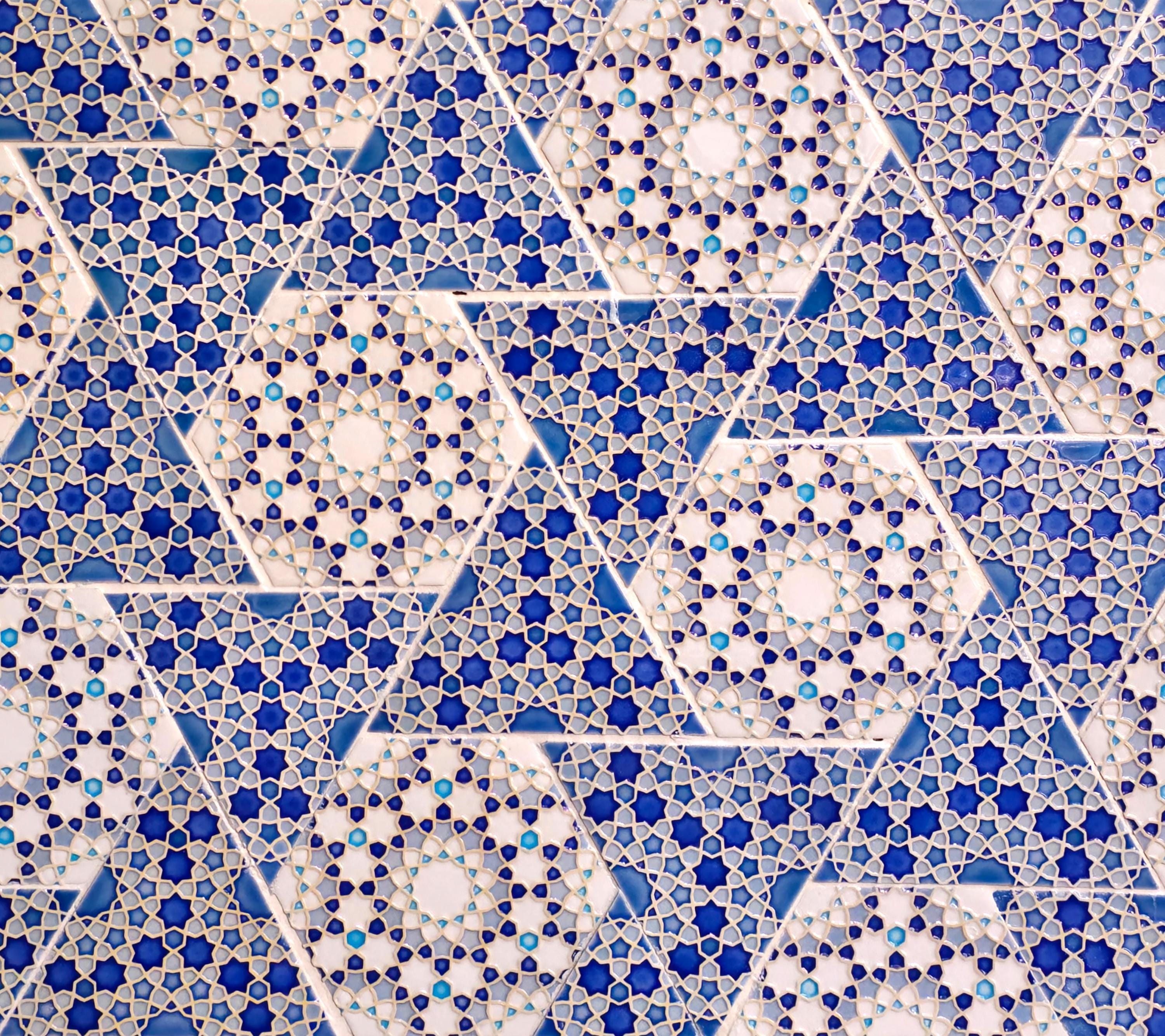 Moroccan Tile Mosaic - Backsplash Tiles - Blue and White Tile- Wall ...