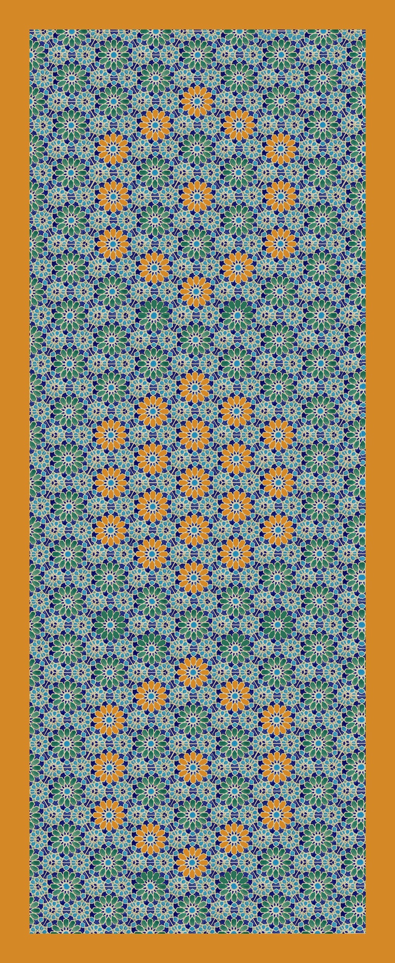 Kitchen Backsplash Tiles Moroccan Tiles Bathroom Tiles Hand Painted Tiles Kitchen Remodel Blue and Green Tiles Moroccan Style image 10