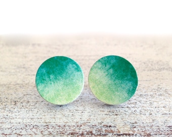 Mystical Moon gradient stud earrings