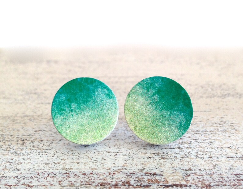 Mystical Moon gradient stud earrings image 1