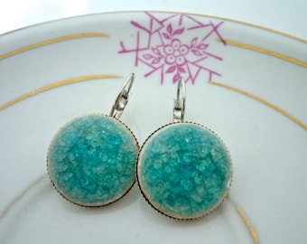 Ice crystal ceramic earrings