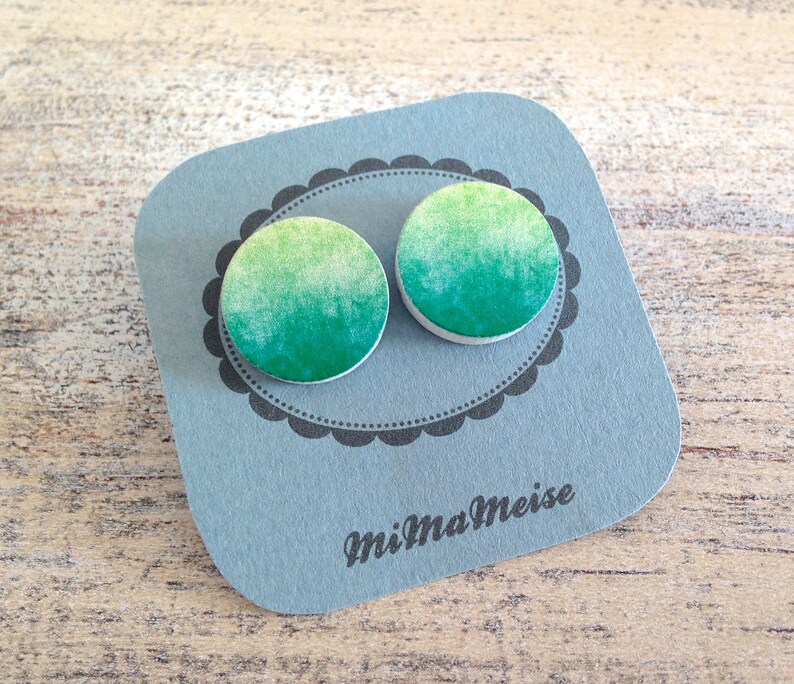 Mystical Moon gradient stud earrings image 3