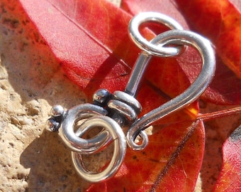 Sterling Silver S-Clasp: Handmade Wirework Jewelry Clasp