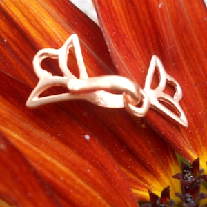 3 Strand Multi-Strand Solid Copper Clasp, MS155CU, Solid Copper Hook and Eye Closure, 21 mm x 10 mm