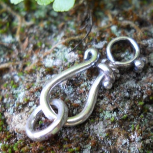 Tiny Clasp, Sterling Silver Hook and Eye Clasp, CL36L is great when a little clasp. Size: 12 mm x 6 mm or .47 inches x .24 inches