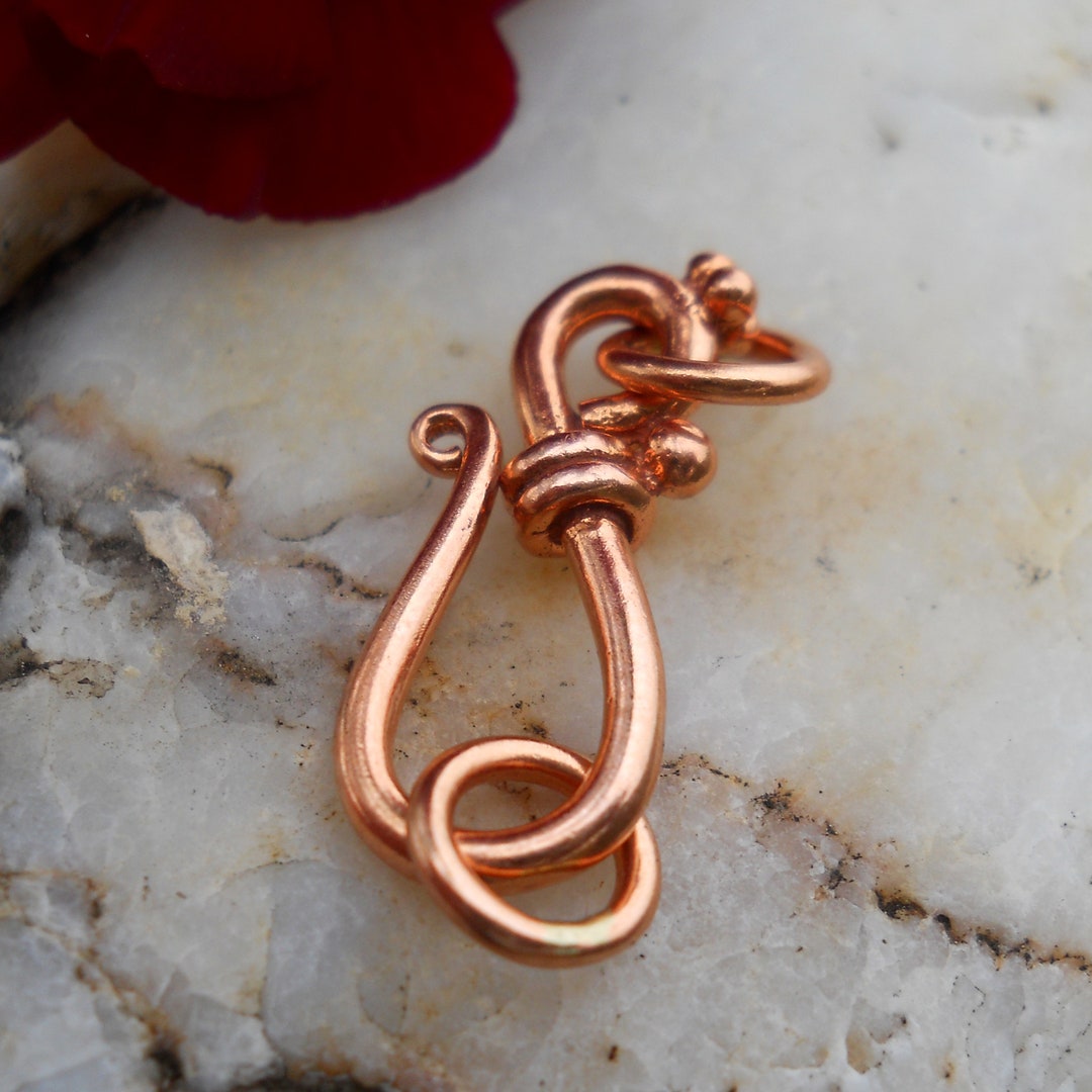 S Clasp Solid Copper CL36CU, Size: 20 Mm X 8 Mm (0.79 in X 0.31 In