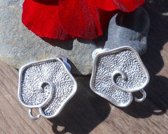 Sterling Silver Clip-On Earrings with Loops, CP14