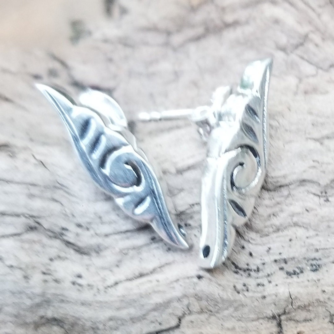 Patterned Sterling Silver Earring Posts: 16mm X 4mm - Etsy