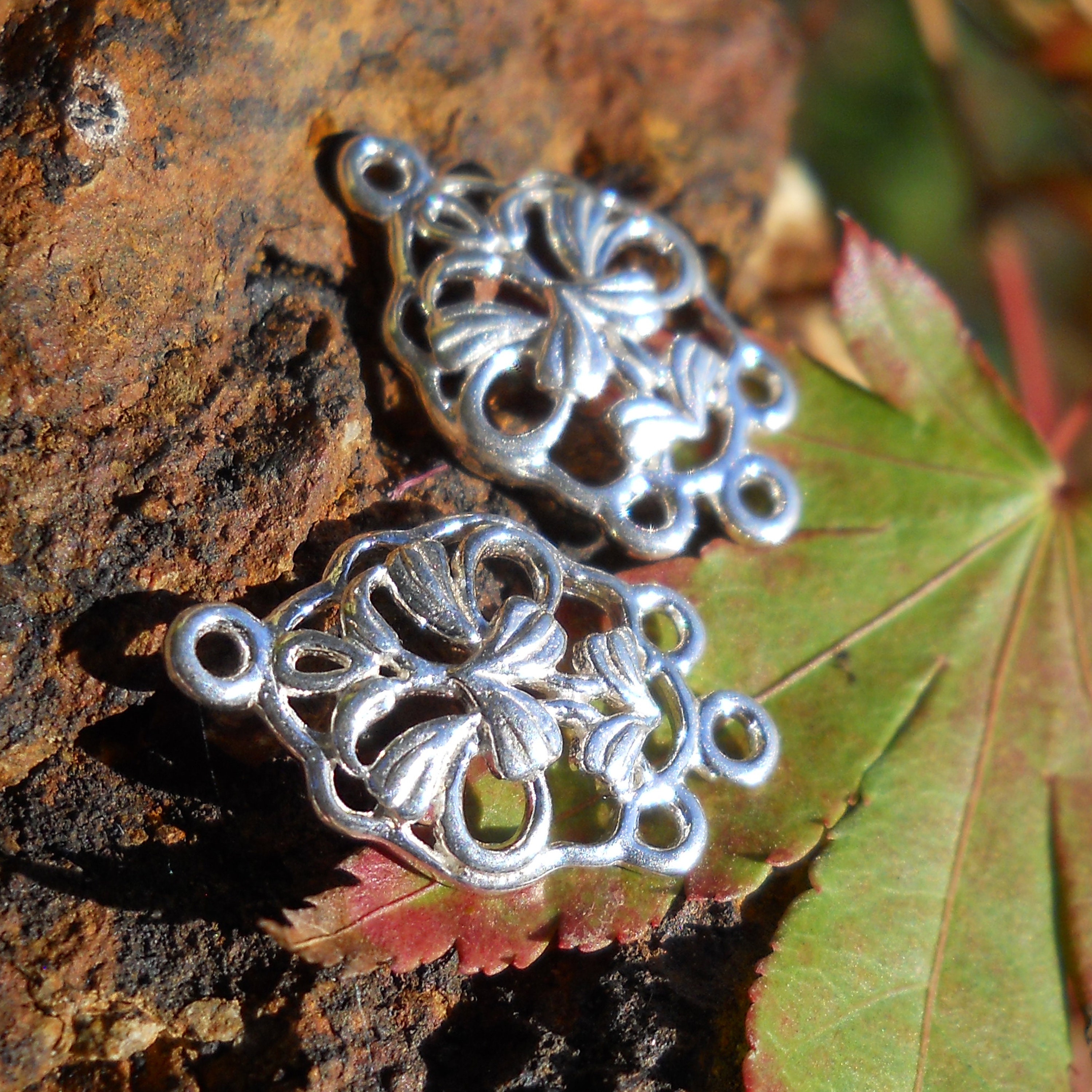 Sterling Silver Chandelier Earring Components, 3 Loops