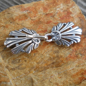Triple Strand Multi-strand Hook and Eye Clasp, Sterling Silver, Size: 38 mm x 12 mm or 1.50 inches x .47 inches