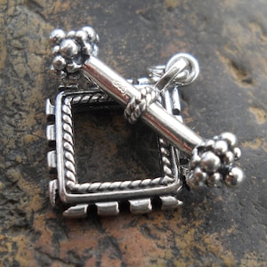 Square Toggle, TL113, Original Pegasus Imports Toggle Design, Size: 23 mm x 19 mm or .90 inches x .75inches