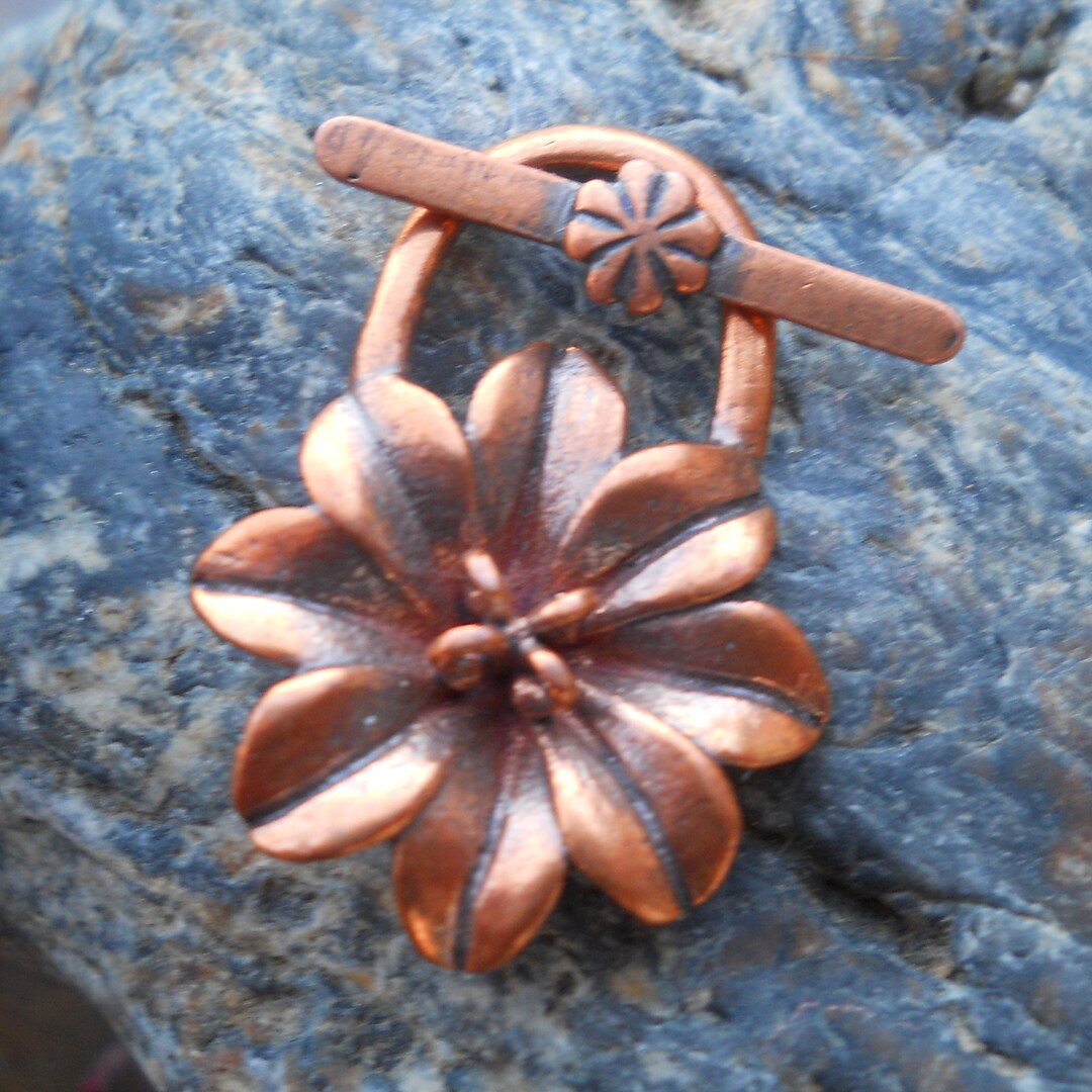 Solid Copper Flower Toggle, TL157LCU, Solid Copper Toggle Ring and ...