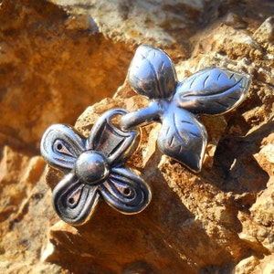 Clasp, Sterling Silver Hook and Eye Clasp, Strong Solid Silver Clasp
