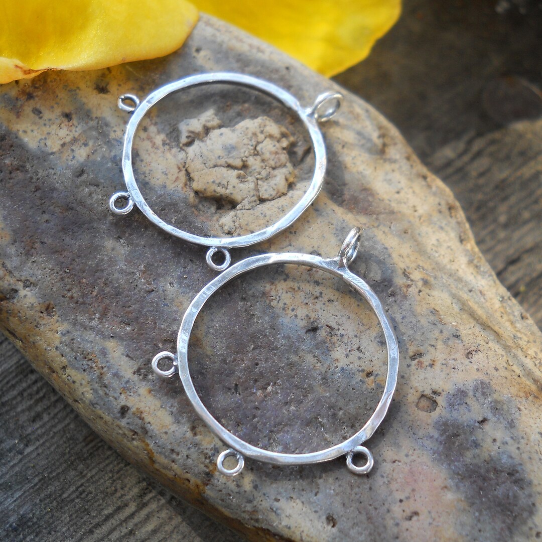 Sterling Silver Chandelier Earring Components, 3 Loops, CN361, Size 31